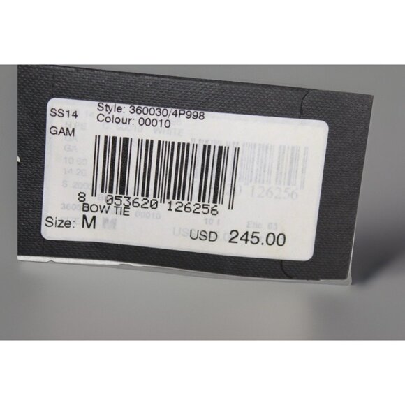 Giorgio Armani 100% Silk Bow Tie Champagne NWT Formal Tuxedo Medium Made Italy - Picture 4 of 6